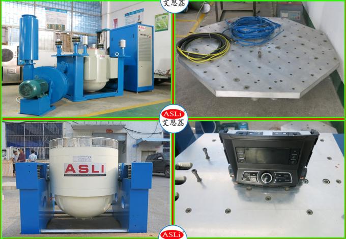 Horizontal stand for vibration testing machine — side view